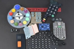 Silicone Molded Keypads with Epoxy Hardcoat