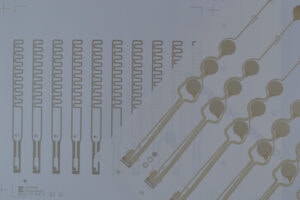 Screen Printed Sensors on White Polyester