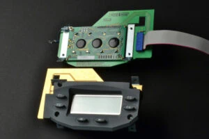 Pushgate Switch, Rubber Keypad, PCB with Integrated Display