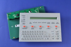 Tactile Silicone Rubber Keypad on PCB with SMT LED’s and Integrated Display